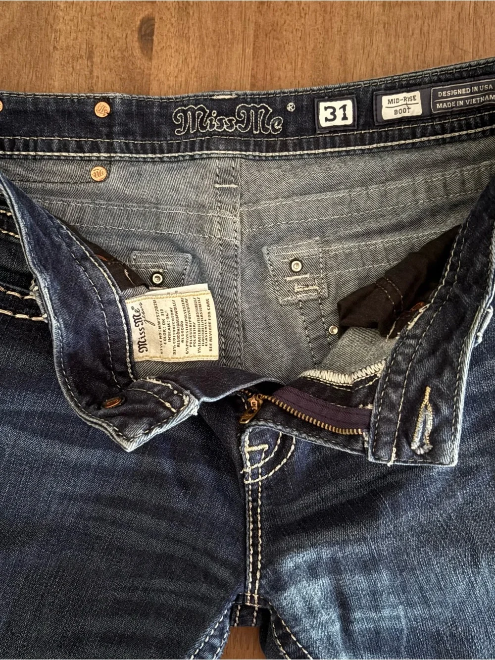 Miss Me Mid-Rise Boot Cut Jeans